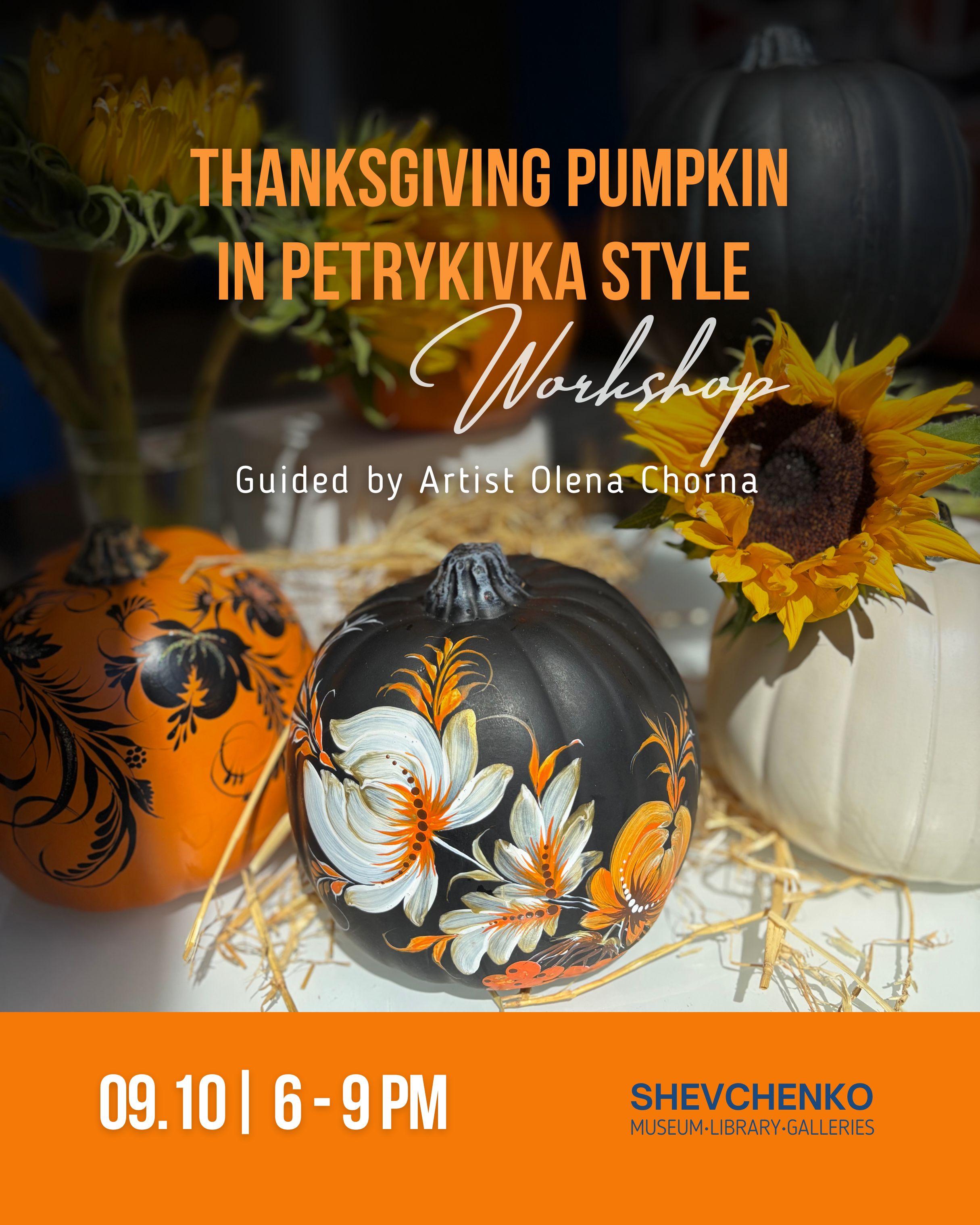  Thanksgiving Pumpkin in Petrykivka Style Workshop